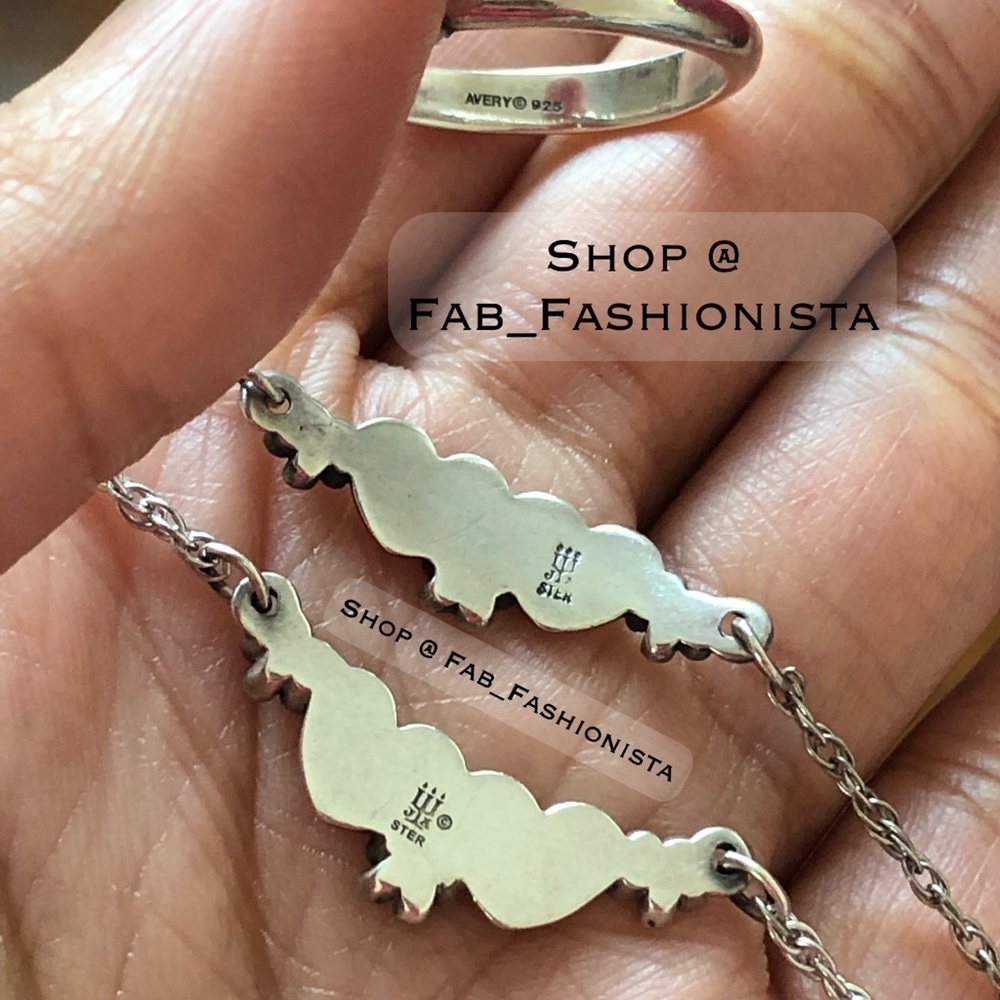 James Avery Sterling Silver Retired Flower Heart Ring Bracelet Necklace Set - Picture 6 of 17